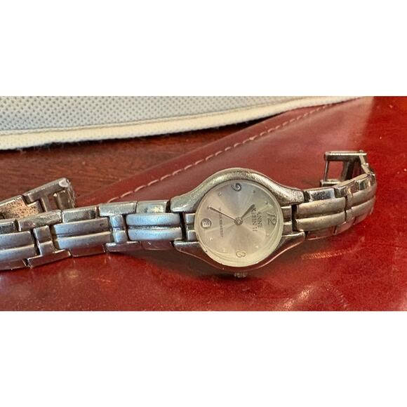 Women's 22mm silver Tone Anne Klein Watch, WR 30M, Date Window - Picture 2 of 3